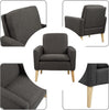 Comfy Modern Black Accent Armchair for Living Room-2