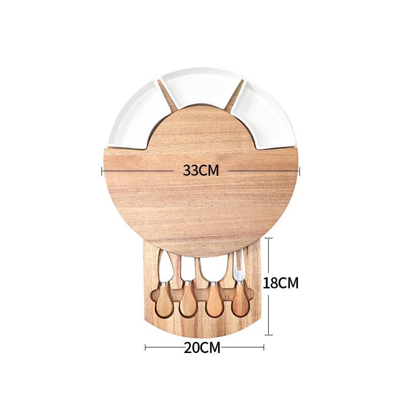 Circo Cheese Board & Ceramic Knife 4-Piece Gourmet Entertaining Kit-4