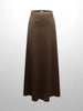 Linen Slip Skirt-Brown