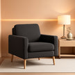 Comfy Modern Black Accent Armchair for Living Room-0