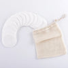 10 Reusable Organic Bamboo Cotton Facial Pads - Zero Waste Plastic Free Natural Makeup Remover Pads + Organic Mesh Cotton Laundry Bag-2