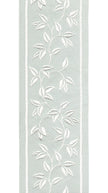 Decorative Trim Border | 10 CM Wide Cotton Canvas | Embroidered Leaf Vine | Aqua, Taupe, Ivory | Sold by the Metre