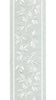 Decorative Trim Border | 10 CM Wide Cotton Canvas | Embroidered Leaf Vine | Aqua, Taupe, Ivory | Sold by the Metre