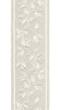 Decorative Trim Border | 10 CM Wide Cotton Canvas | Embroidered Leaf Vine | Aqua, Taupe, Ivory | Sold by the Metre
