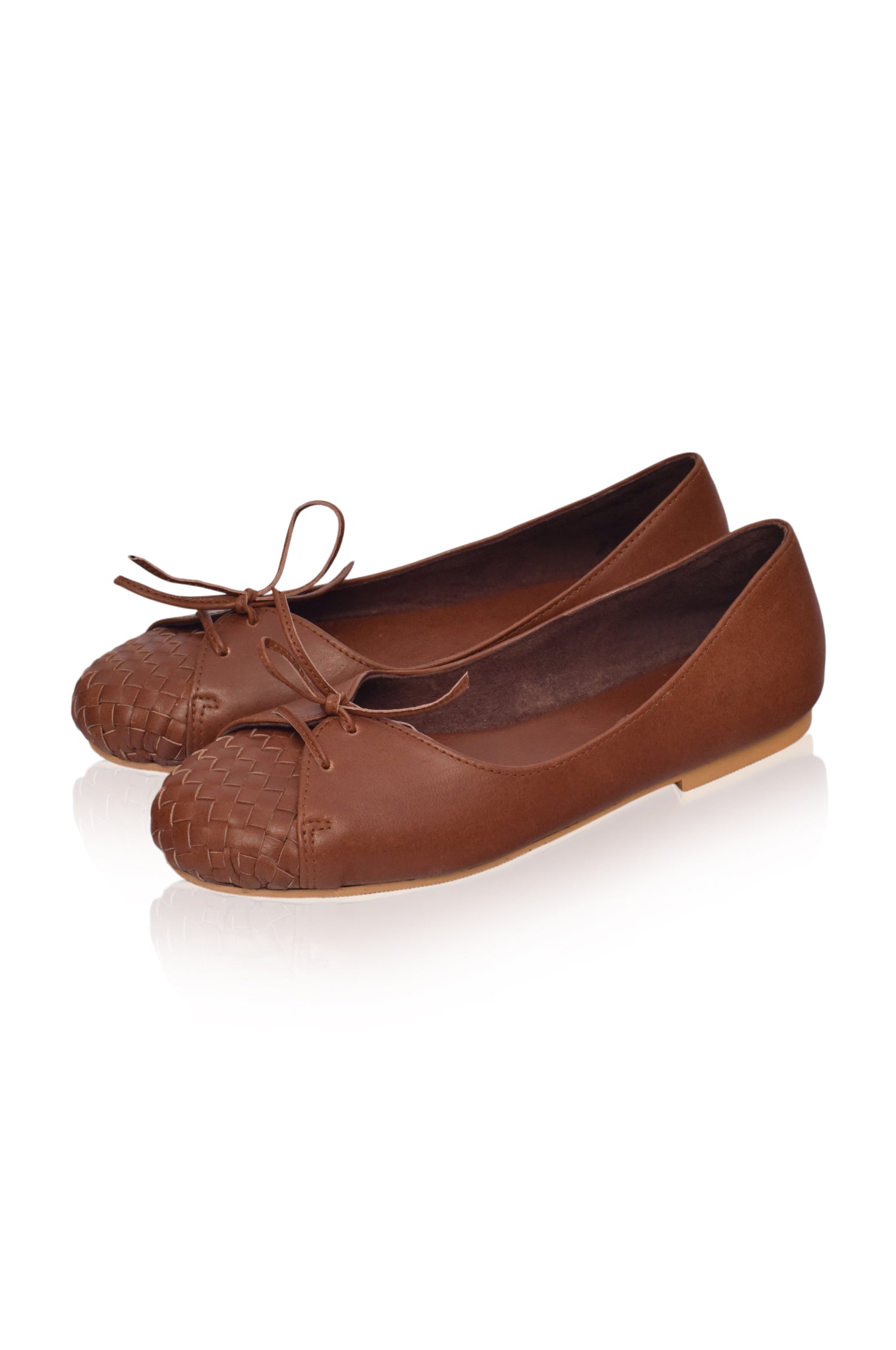 Alexandra Woven Leather Flats-3
