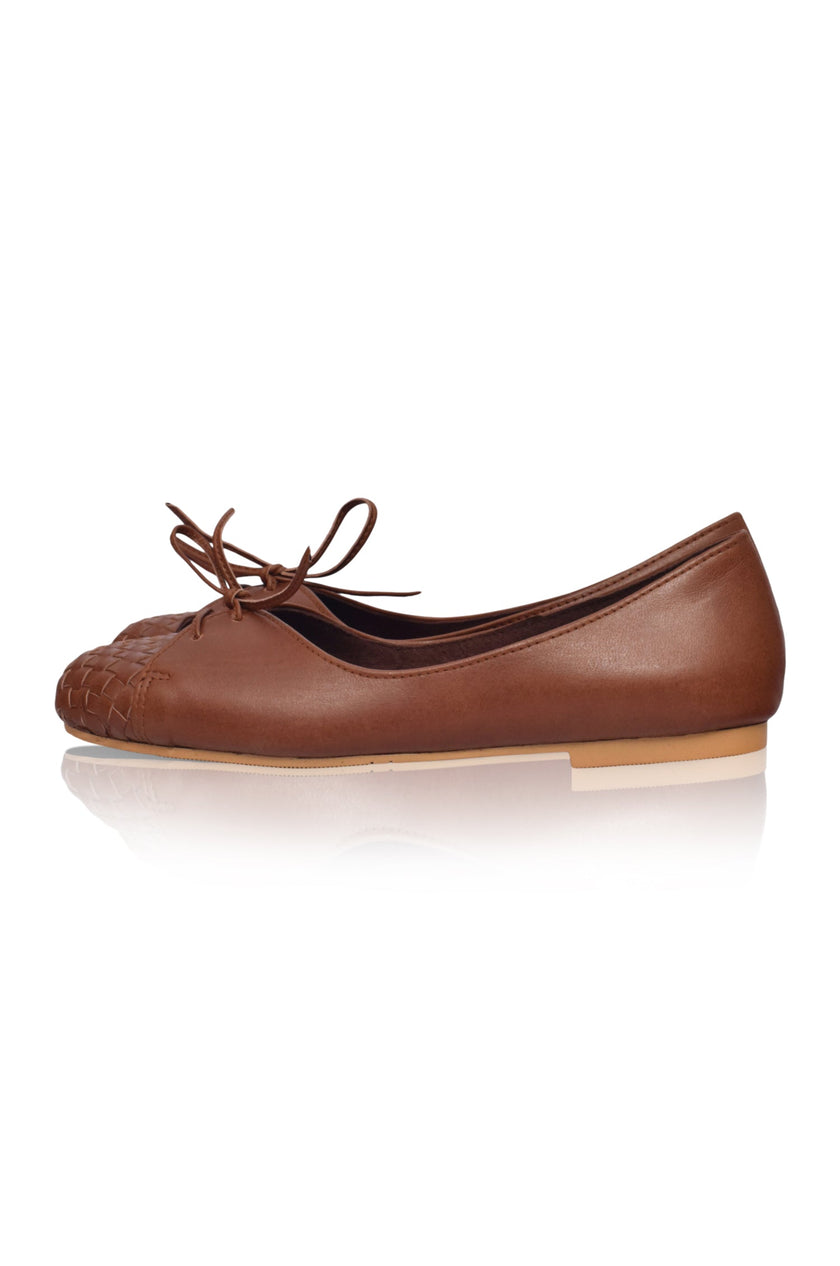 Alexandra Woven Leather Flats-2