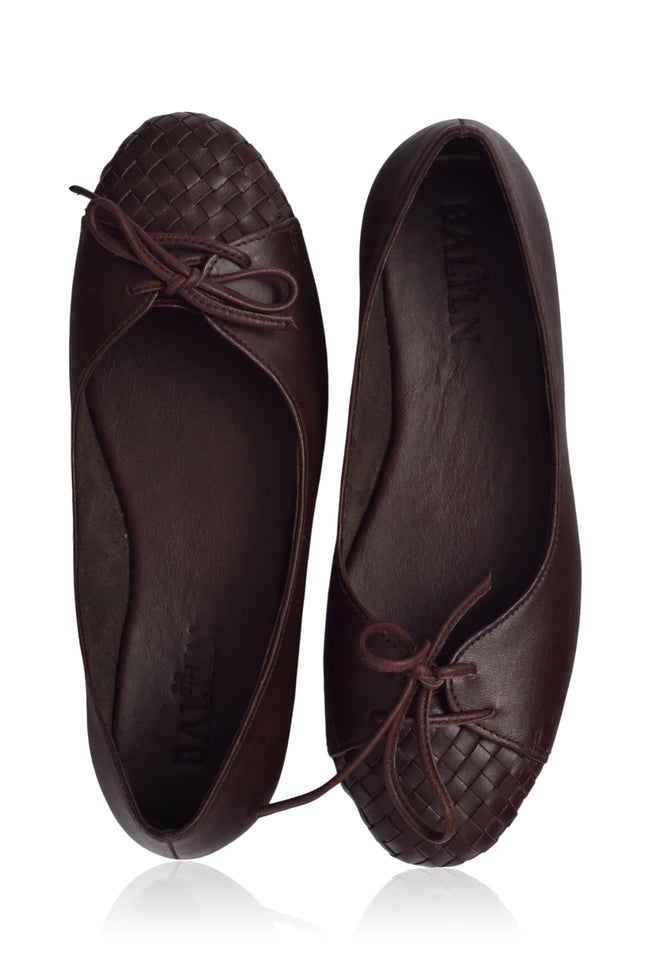 Alexandra Woven Leather Flats-7