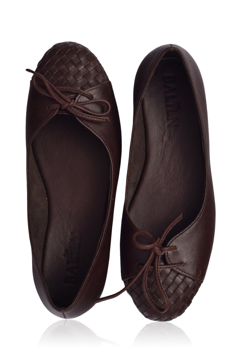 Alexandra Woven Leather Flats-7