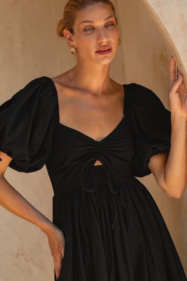 Atrani Puff Sleeve Dress-1