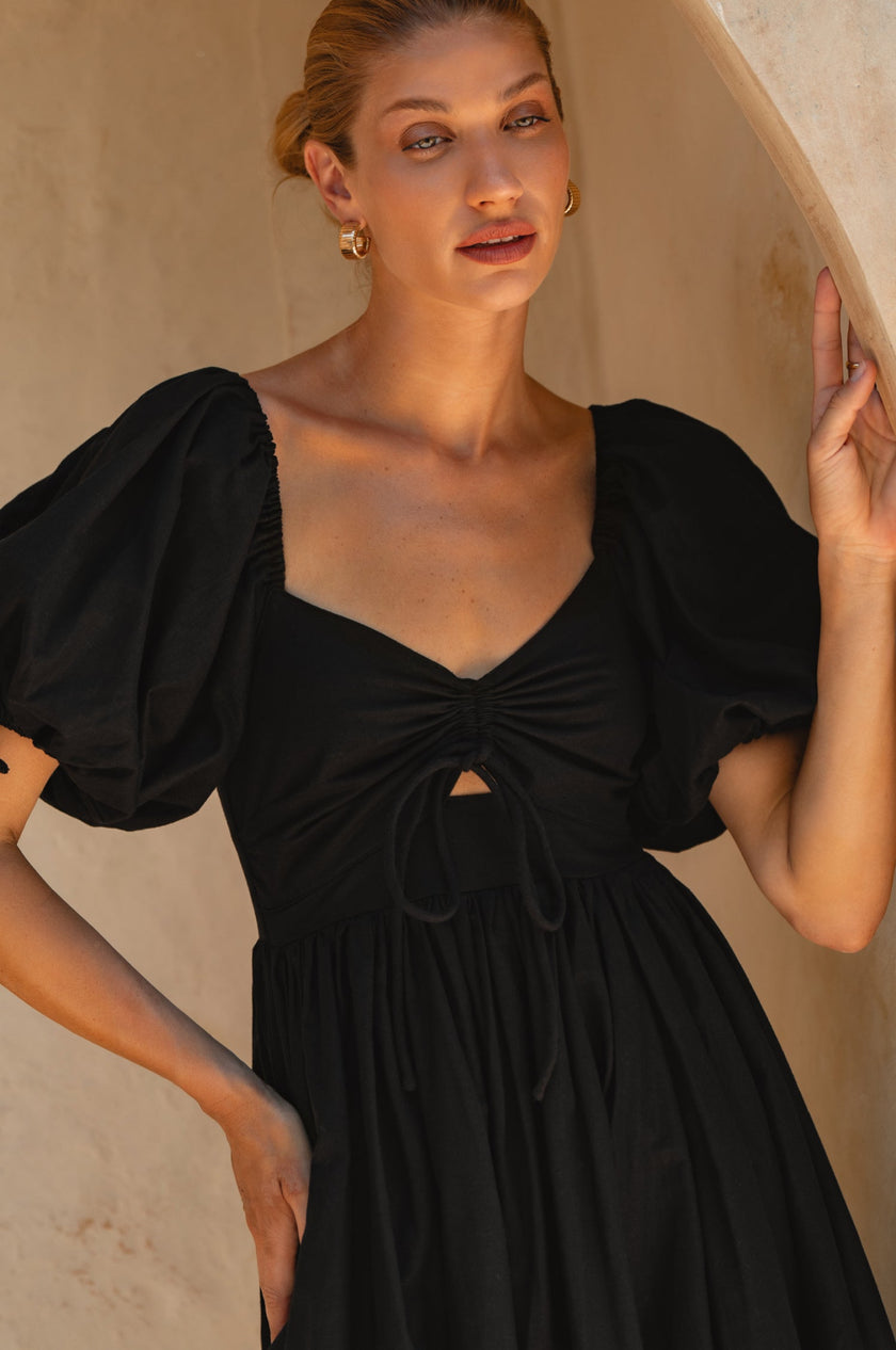 Atrani Puff Sleeve Dress-1