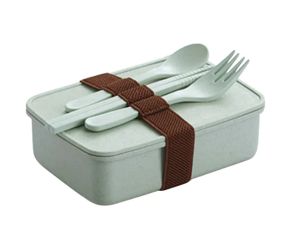Bamboo Fiber Eco-Friendly Bento Box with Cutlery
