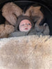Black Natural Sheepskin Stroller Sleeping Bag-4