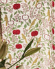 White & Red Hand Block Printed Linen Curtains | Apple & Bird Design