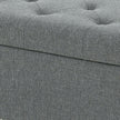 Grey Linen 48-inch Bedroom Storage Ottoman Bench Footrest-1