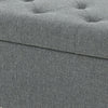 Grey Linen 48-inch Bedroom Storage Ottoman Bench Footrest-1