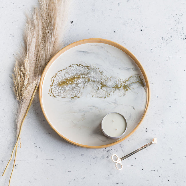 Bamboo Round Serving Trays
