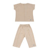 Ramie Baby/Kid Clothing Set - Beige-0