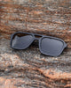 Boss Big Bamboo Sunglasses | Large Black Frame, Polarized UV400 Floating Shades