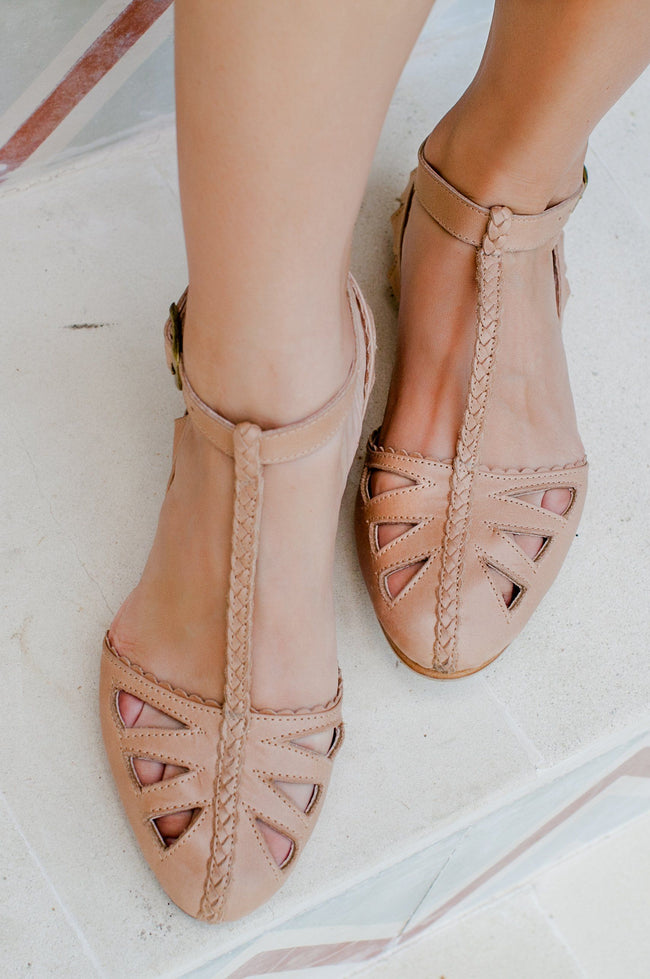 Bounty T-strap Leather Sandals-0