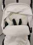 White Natural Sheepskin Stroller Sleeping Bag-4