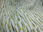 Organic Hemp Fabric - Leaf Print | Green & Yellow | 145gsm | Soft & Breathable