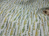 Organic Hemp Fabric - Leaf Print | Green & Yellow | 145gsm | Soft & Breathable