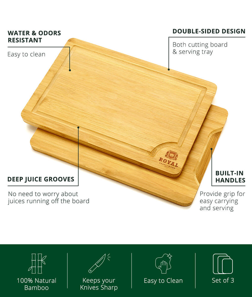 Set of 3 Bamboo Cutting Boards