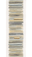 Embroidered Trim with Abstract Stripes | 10cm Cotton Canvas Trimming | Sold By The Metre