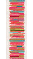 Embroidered Trim with Abstract Stripes | 10cm Cotton Canvas Trimming | Sold By The Metre