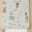 Vintage Circus Pure Linen Roman Blind – 5 Whimsical Colourways | Custom Kids & Nursery