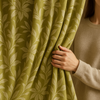 Luxury Cotton Linen Jacquard Floral Curtains | Custom Sizes & Liner Options | Perfect for Modern & Traditional Interiors