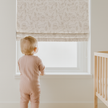 Custom Dinosaur Sketch Linen Roman Blinds for Kids & Nursery – Made-to-Measure | Blackout or Light-Filtering