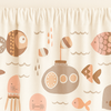 Soft Nautical Print Pure Linen Curtain – Kids Room | Blackout or Cotton Lined | Custom Sizes