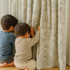 Embroidered Animal Linen Curtains for Kids Room – Custom Sizes – Blackout or Cotton Lined – Single or Pair
