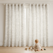 Embroidered Animal Linen Curtains for Kids Room – Custom Sizes – Blackout or Cotton Lined – Single or Pair