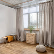 Natural Organic Linen Privacy Curtains - Semi-Sheer Undyed | Standard & Made to Measure Sizing
