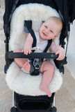 Ivory Natural Sheepskin Stroller Liner-0