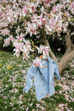 Kid's Trench Coat - Blue - Cotton-2
