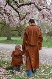 Kid's Trench Coat - Brown - Cotton-3