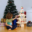 Montessori Wooden Christmas Tree & Felt Ornaments Set