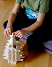 Wooden Small Christmas Tree & Felt Ornaments Set