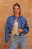 Denver Linen Bomber Jacket-6