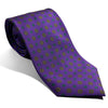 Purple Floral Silk Tie-0
