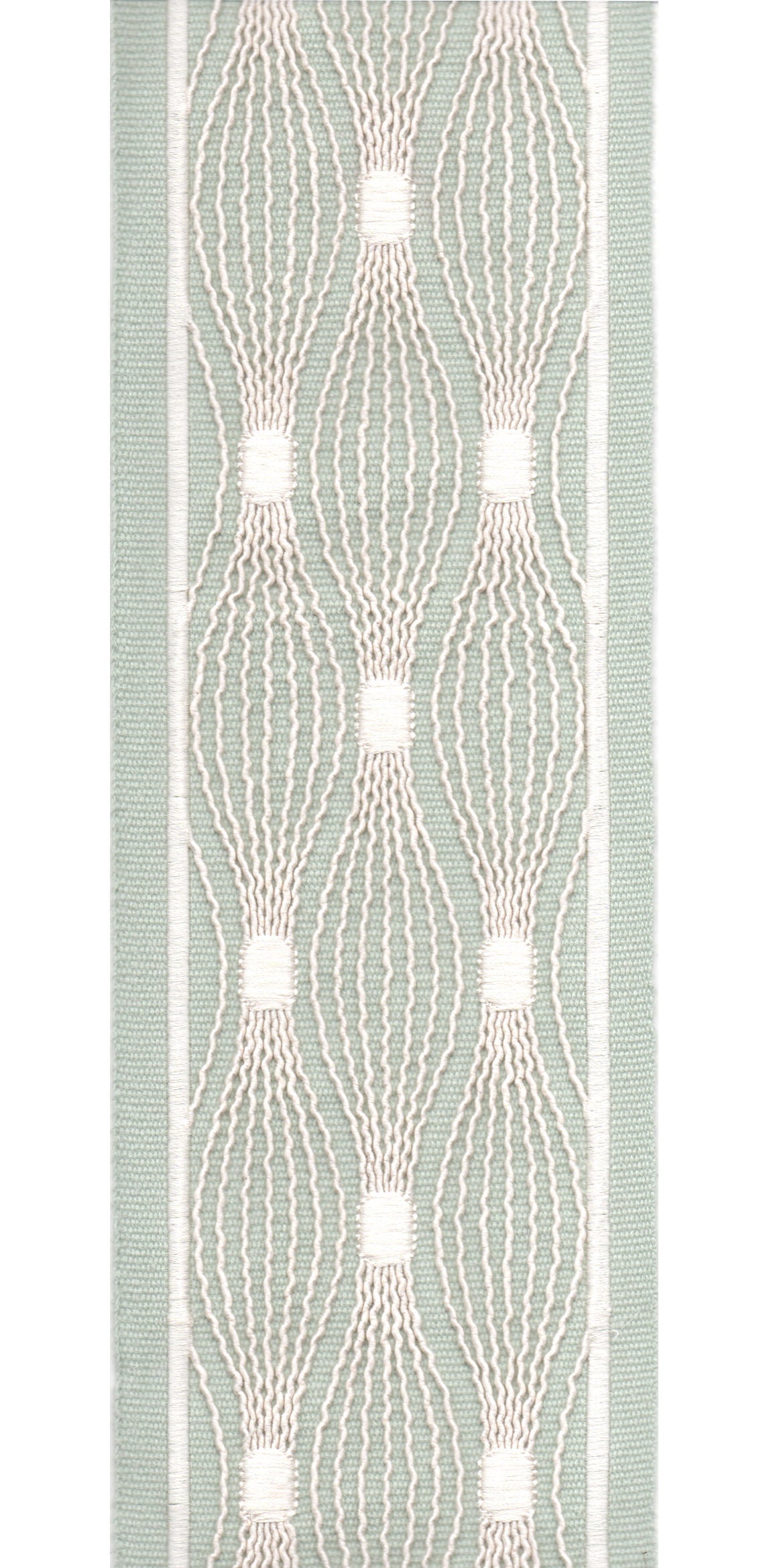 Embroidered Lace Trim | 10cm Wide Cotton Canvas | Delicate Openwork Pattern | Curtain, Cushion & Craft Trimming by the Metre