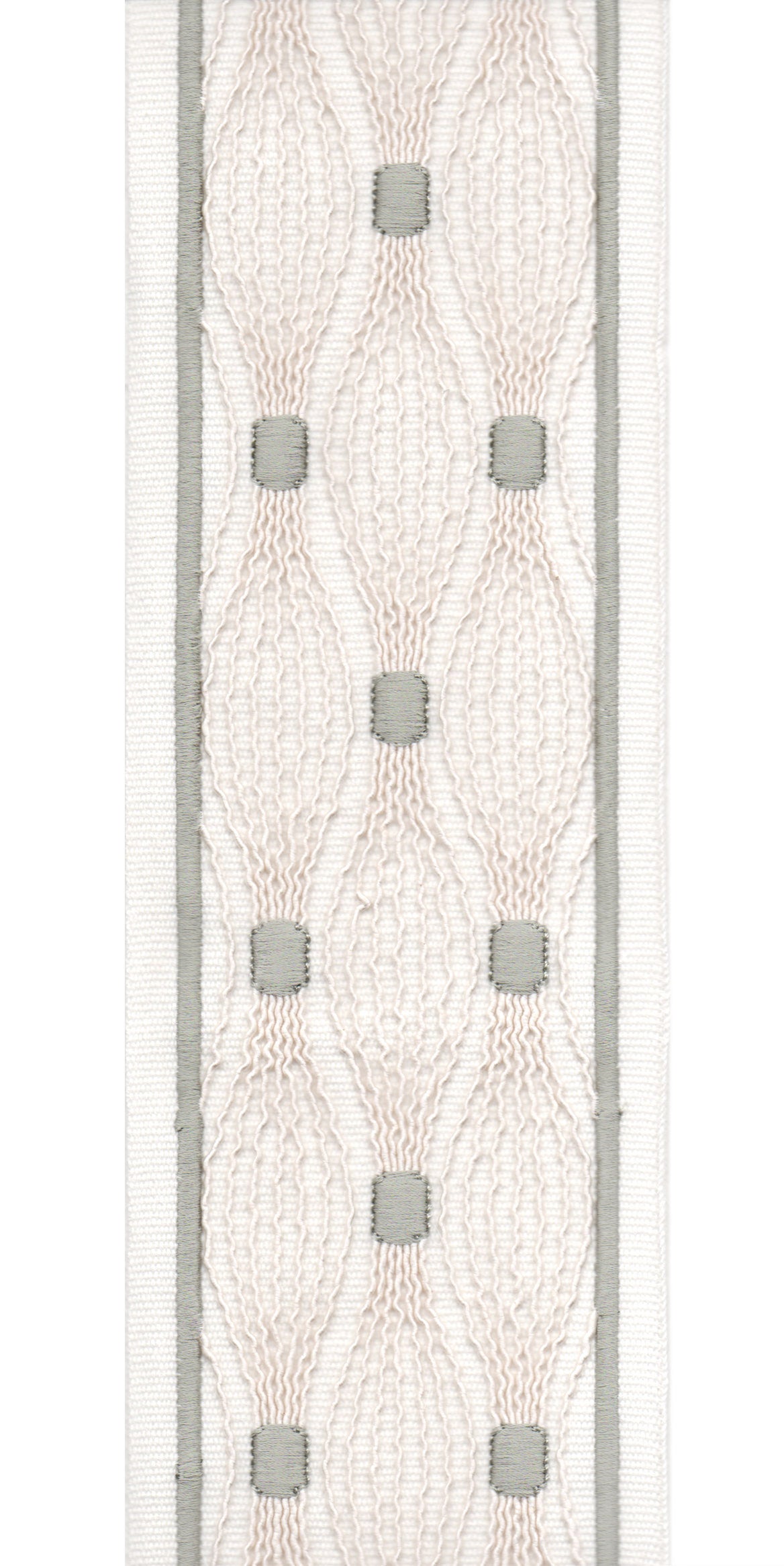 Embroidered Lace Trim | 10cm Wide Cotton Canvas | Delicate Openwork Pattern | Curtain, Cushion & Craft Trimming by the Metre