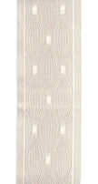 Embroidered Lace Trim | 10cm Wide Cotton Canvas | Delicate Openwork Pattern | Curtain, Cushion & Craft Trimming by the Metre