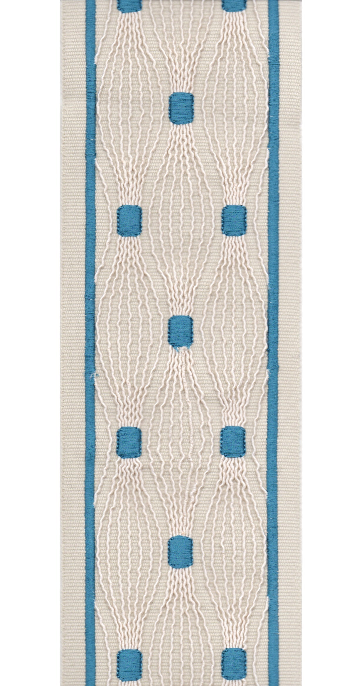 Embroidered Lace Trim | 10cm Wide Cotton Canvas | Delicate Openwork Pattern | Curtain, Cushion & Craft Trimming by the Metre