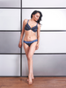 Elysia - Navy Blue Silk & Organic Cotton Front Closure Full Cup Underwired Bra-4