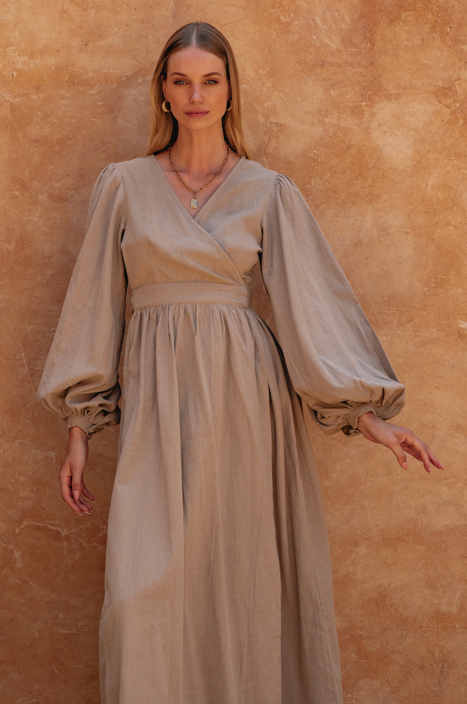 Emerie Long Sleeve Wrap Dress-3