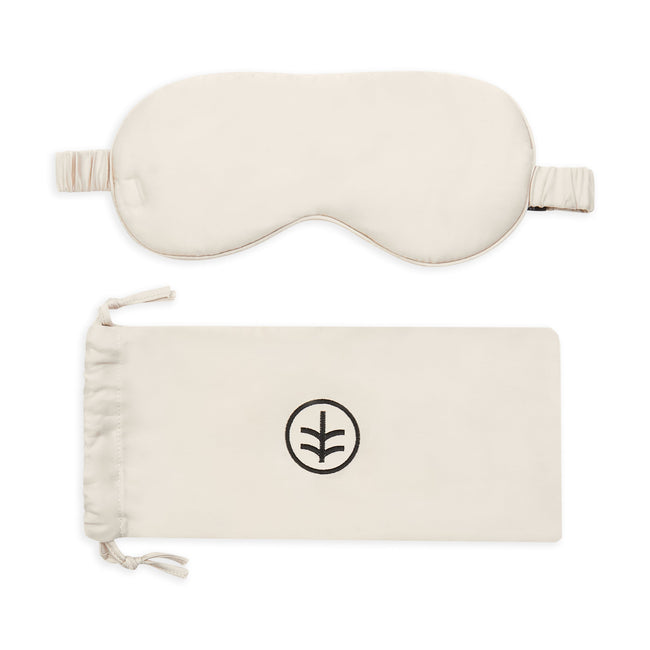 Silk Sleep Eye Mask in Wheat (Eucalyptus Silk)-0